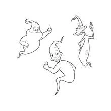 Dessin à colorier: Fantôme (Personnages fantastiques et d'aventure) #95454 - Coloriages à Imprimer Gratuits