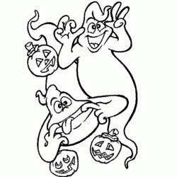 Dessin à colorier: Fantôme (Personnages fantastiques et d'aventure) #95552 - Coloriages à Imprimer Gratuits