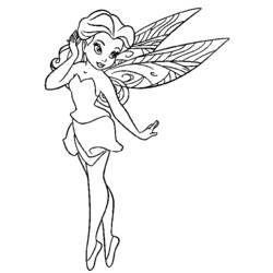 Dessin à colorier: Fée (Personnages fantastiques et d'aventure) #95780 - Coloriages à Imprimer Gratuits