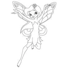 Dessin à colorier: Fée (Personnages fantastiques et d'aventure) #95782 - Coloriages à Imprimer Gratuits