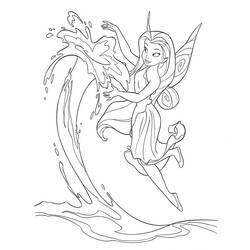 Dessin à colorier: Fée (Personnages fantastiques et d'aventure) #95786 - Coloriages à Imprimer Gratuits