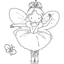 Dessin à colorier: Fée (Personnages fantastiques et d'aventure) #95789 - Coloriages à Imprimer Gratuits