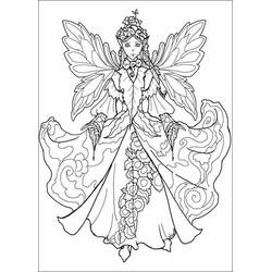 Dessin à colorier: Fée (Personnages fantastiques et d'aventure) #95796 - Coloriages à Imprimer Gratuits