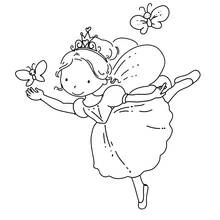 Dessin à colorier: Fée (Personnages fantastiques et d'aventure) #95797 - Coloriages à Imprimer Gratuits