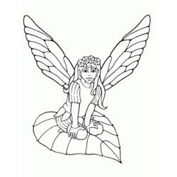 Dessin à colorier: Fée (Personnages fantastiques et d'aventure) #95799 - Coloriages à Imprimer Gratuits