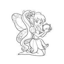 Dessin à colorier: Fée (Personnages fantastiques et d'aventure) #95804 - Coloriages à Imprimer Gratuits