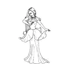 Dessin à colorier: Fée (Personnages fantastiques et d'aventure) #95813 - Coloriages à Imprimer Gratuits