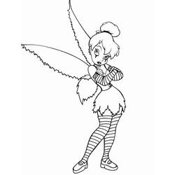 Dessin à colorier: Fée (Personnages fantastiques et d'aventure) #95853 - Coloriages à Imprimer Gratuits