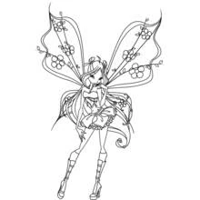 Dessin à colorier: Fée (Personnages fantastiques et d'aventure) #95866 - Coloriages à Imprimer Gratuits