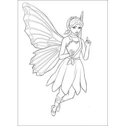 Dessin à colorier: Fée (Personnages fantastiques et d'aventure) #95872 - Coloriages à Imprimer Gratuits
