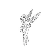 Dessin à colorier: Fée (Personnages fantastiques et d'aventure) #95880 - Coloriages à Imprimer Gratuits