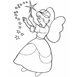 Dessin à colorier: Fée (Personnages fantastiques et d'aventure) #96050 - Coloriages à Imprimer Gratuits