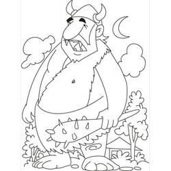 Dessin à colorier: Géant (Personnages fantastiques et d'aventure) #201560 - Coloriages à Imprimer Gratuits