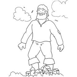 Dessin à colorier: Géant (Personnages fantastiques et d'aventure) #201562 - Coloriages à Imprimer Gratuits