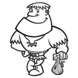 Dessin à colorier: Géant (Personnages fantastiques et d'aventure) #201564 - Coloriages à Imprimer Gratuits
