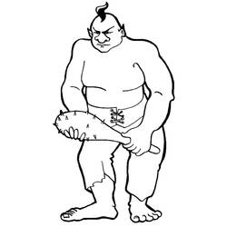 Dessin à colorier: Géant (Personnages fantastiques et d'aventure) #97707 - Coloriages à Imprimer Gratuits