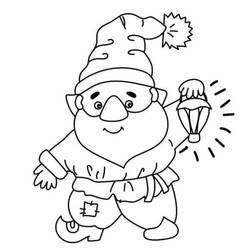 Dessin à colorier: Gnome (Personnages fantastiques et d'aventure) #204833 - Coloriages à Imprimer Gratuits