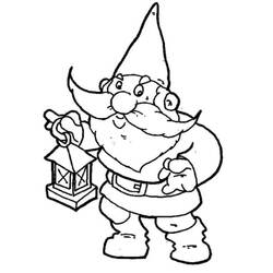 Dessin à colorier: Gnome (Personnages fantastiques et d'aventure) #204835 - Coloriages à Imprimer Gratuits
