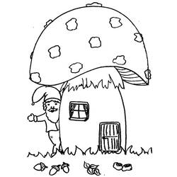 Dessin à colorier: Gnome (Personnages fantastiques et d'aventure) #204836 - Coloriages à Imprimer Gratuits