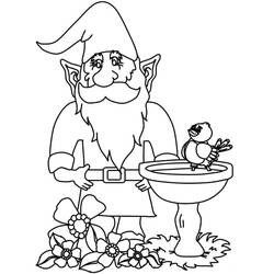 Dessin à colorier: Gnome (Personnages fantastiques et d'aventure) #204837 - Coloriages à Imprimer Gratuits