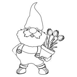 Dessin à colorier: Gnome (Personnages fantastiques et d'aventure) #204838 - Coloriages à Imprimer Gratuits