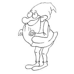 Dessin à colorier: Gnome (Personnages fantastiques et d'aventure) #204841 - Coloriages à Imprimer Gratuits
