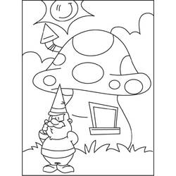 Dessin à colorier: Gnome (Personnages fantastiques et d'aventure) #204846 - Coloriages à Imprimer Gratuits
