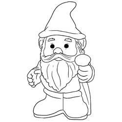 Dessin à colorier: Gnome (Personnages fantastiques et d'aventure) #204852 - Coloriages à Imprimer Gratuits