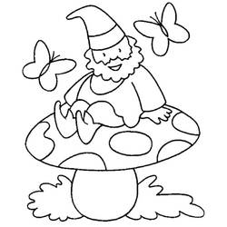 Dessin à colorier: Gnome (Personnages fantastiques et d'aventure) #204854 - Coloriages à Imprimer Gratuits