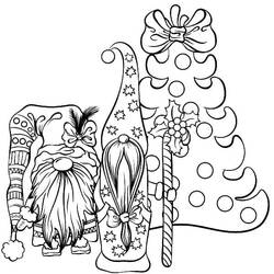 Dessin à colorier: Gnome (Personnages fantastiques et d'aventure) #204856 - Coloriages à Imprimer Gratuits