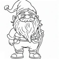 Dessin à colorier: Gnome (Personnages fantastiques et d'aventure) #204863 - Coloriages à Imprimer Gratuits