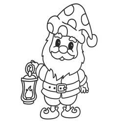 Dessin à colorier: Gnome (Personnages fantastiques et d'aventure) #204866 - Coloriages à Imprimer Gratuits