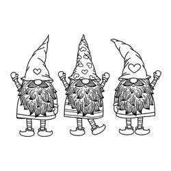 Dessin à colorier: Gnome (Personnages fantastiques et d'aventure) #204868 - Coloriages à Imprimer Gratuits