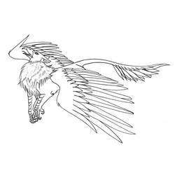 Dessin à colorier: Griffon (Personnages fantastiques et d'aventure) #197325 - Coloriages à Imprimer Gratuits