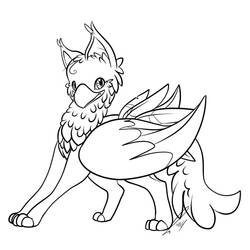 Dessin à colorier: Griffon (Personnages fantastiques et d'aventure) #197329 - Coloriages à Imprimer Gratuits