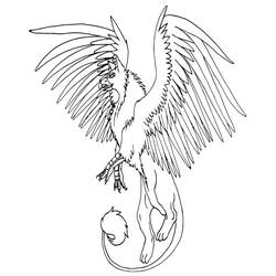 Dessin à colorier: Griffon (Personnages fantastiques et d'aventure) #197331 - Coloriages à Imprimer Gratuits
