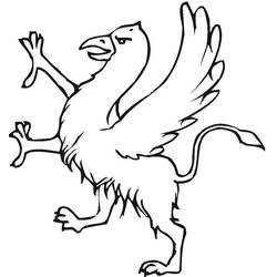 Dessin à colorier: Griffon (Personnages fantastiques et d'aventure) #197332 - Coloriages à Imprimer Gratuits