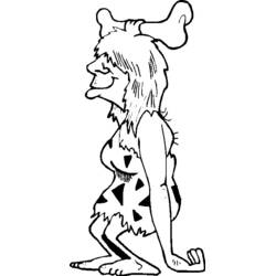 Dessin à colorier: Homme préhistorique (Personnages fantastiques et d'aventure) #150171 - Coloriages à Imprimer Gratuits