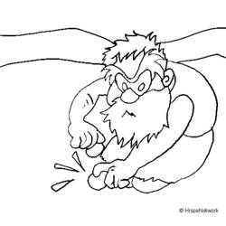 Dessin à colorier: Homme préhistorique (Personnages fantastiques et d'aventure) #150411 - Coloriages à Imprimer Gratuits
