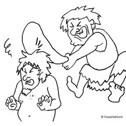 Dessin à colorier: Homme préhistorique (Personnages fantastiques et d'aventure) #150413 - Coloriages à Imprimer Gratuits