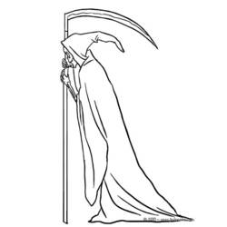 Dessin à colorier: La Mort (Personnages fantastiques et d'aventure) #108746 - Coloriages à Imprimer Gratuits