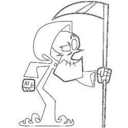 Dessin à colorier: La Mort (Personnages fantastiques et d'aventure) #108752 - Coloriages à Imprimer Gratuits