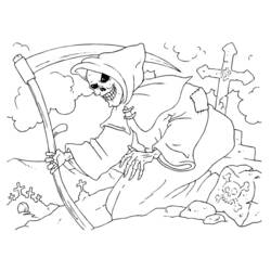 Dessin à colorier: La Mort (Personnages fantastiques et d'aventure) #108850 - Coloriages à Imprimer Gratuits