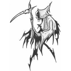 Dessin à colorier: La Mort (Personnages fantastiques et d'aventure) #108855 - Coloriages à Imprimer Gratuits