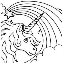Dessin à colorier: Licorne (Personnages fantastiques et d'aventure) #19432 - Coloriages à Imprimer Gratuits