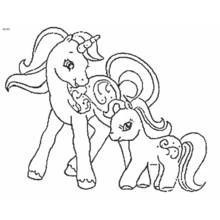 Dessin à colorier: Licorne (Personnages fantastiques et d'aventure) #19442 - Coloriages à Imprimer Gratuits