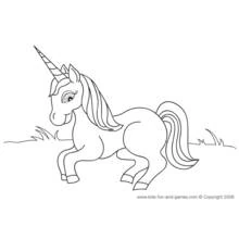 Dessin à colorier: Licorne (Personnages fantastiques et d'aventure) #19444 - Coloriages à Imprimer Gratuits