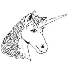 Dessin à colorier: Licorne (Personnages fantastiques et d'aventure) #19452 - Coloriages à Imprimer Gratuits