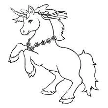 Dessin à colorier: Licorne (Personnages fantastiques et d'aventure) #19459 - Coloriages à Imprimer Gratuits