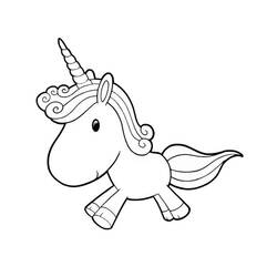 Dessin à colorier: Licorne (Personnages fantastiques et d'aventure) #19469 - Coloriages à Imprimer Gratuits